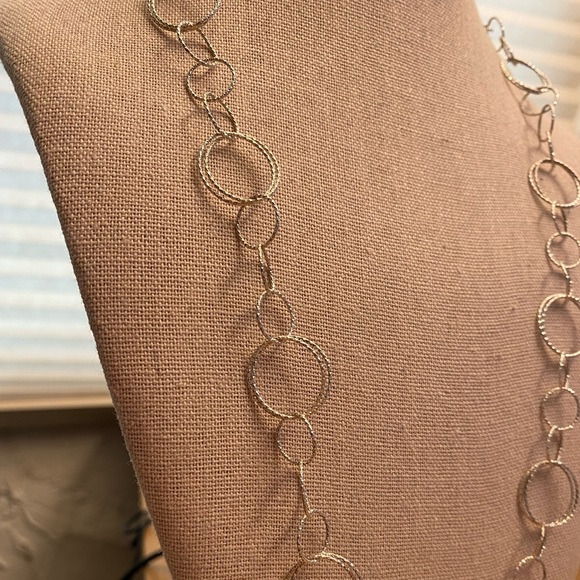 Gorgeous and long vintage 925 sterling silver interlocking circles necklace - Picture 6 of 13